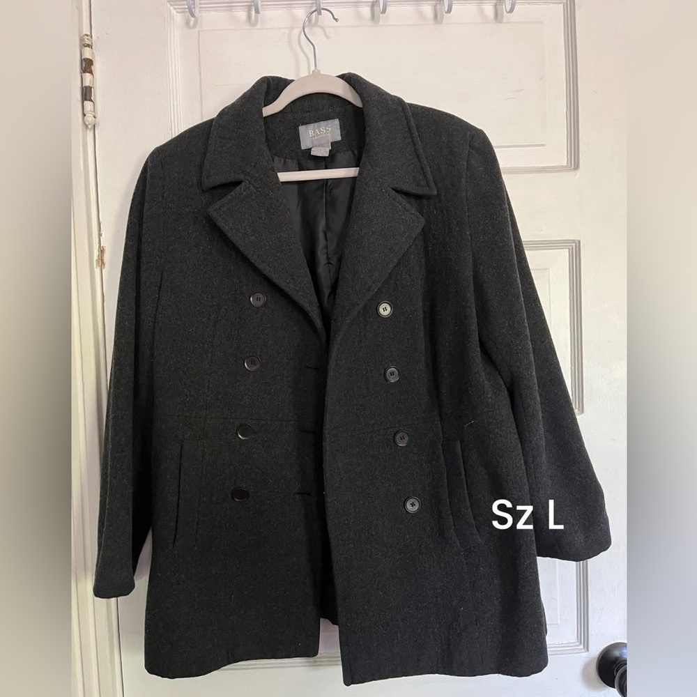 Bass Charcoal Double-Breasted Coat